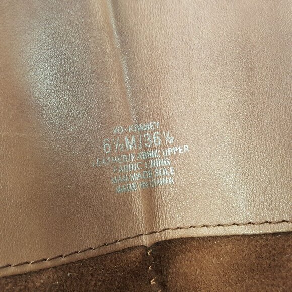 Vince Camuto Women's Knee High Riding Boots Brown Distressed Leather  Size 6.5 - Picture 8 of 11